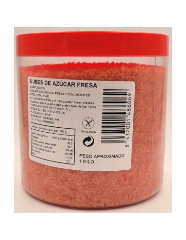 AZUCAR ALGODON FRESA.BOTE 1Kg.